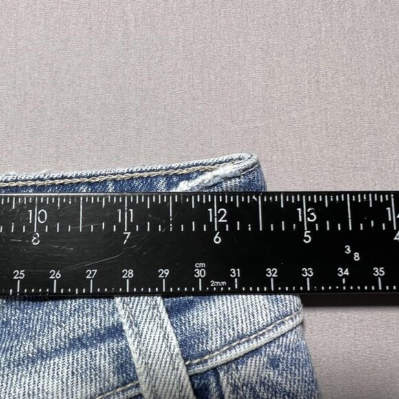 PAIGE Sasha Wide Leg Jeans Womens 25 Khristen Distressed Wash Blue High Rise - Picture 12 of 16